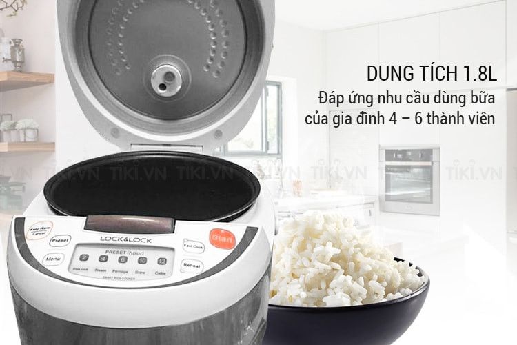 NỒI CƠM ĐIỆN LOCK&LOCK 1L8 EJR351BRW